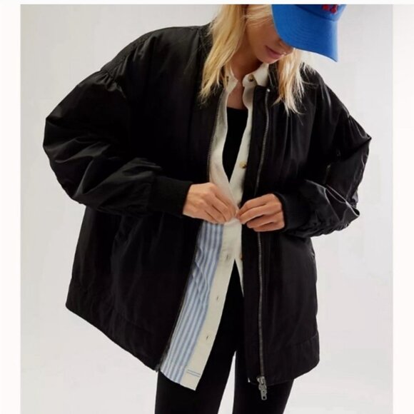Free People Jackets & Blazers - We The Free Oversized Becca Bomber Jacket